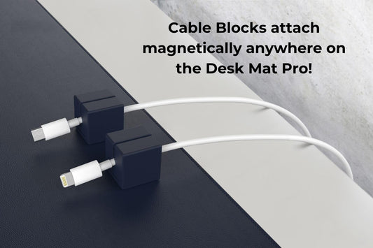 FUNCTION101 DESK MAT PRO + 1 MAGNETIC CABLE BLOCKS - NAVY - Function101
