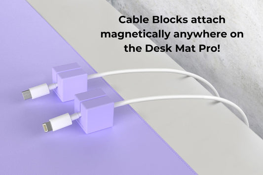 FUNCTION101 DESK MAT PRO + 2 MAGNETIC CABLE BLOCKS - PURPLE - Function101