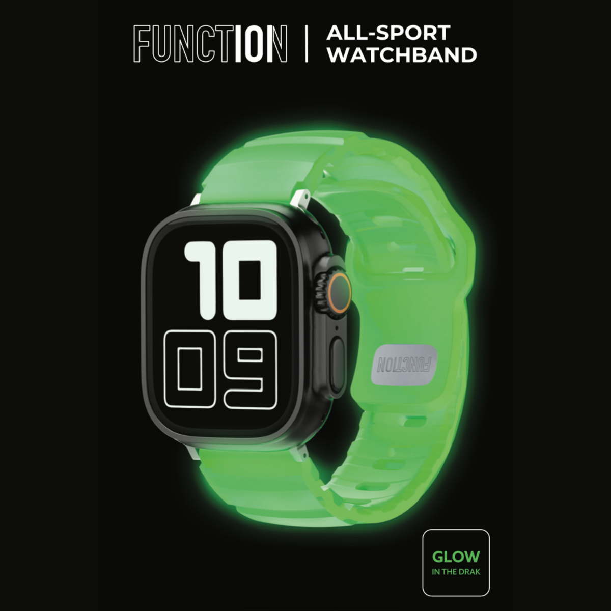 ALL-SPORT GLOW APPLE WATCH BAND - Works With Apple Watch Series 1-11, ULTRA 1-3, & SE