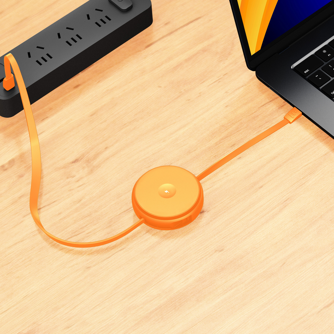 2-IN-1 RETRACTABLE CABLE WITH WIRELESS CHARGER