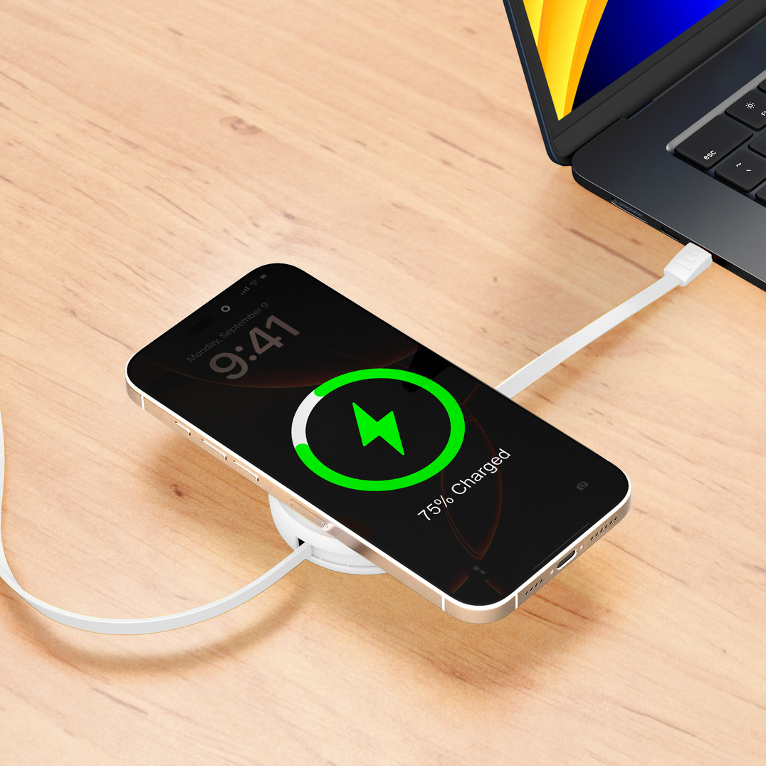 2-IN-1 RETRACTABLE CABLE WITH WIRELESS CHARGER