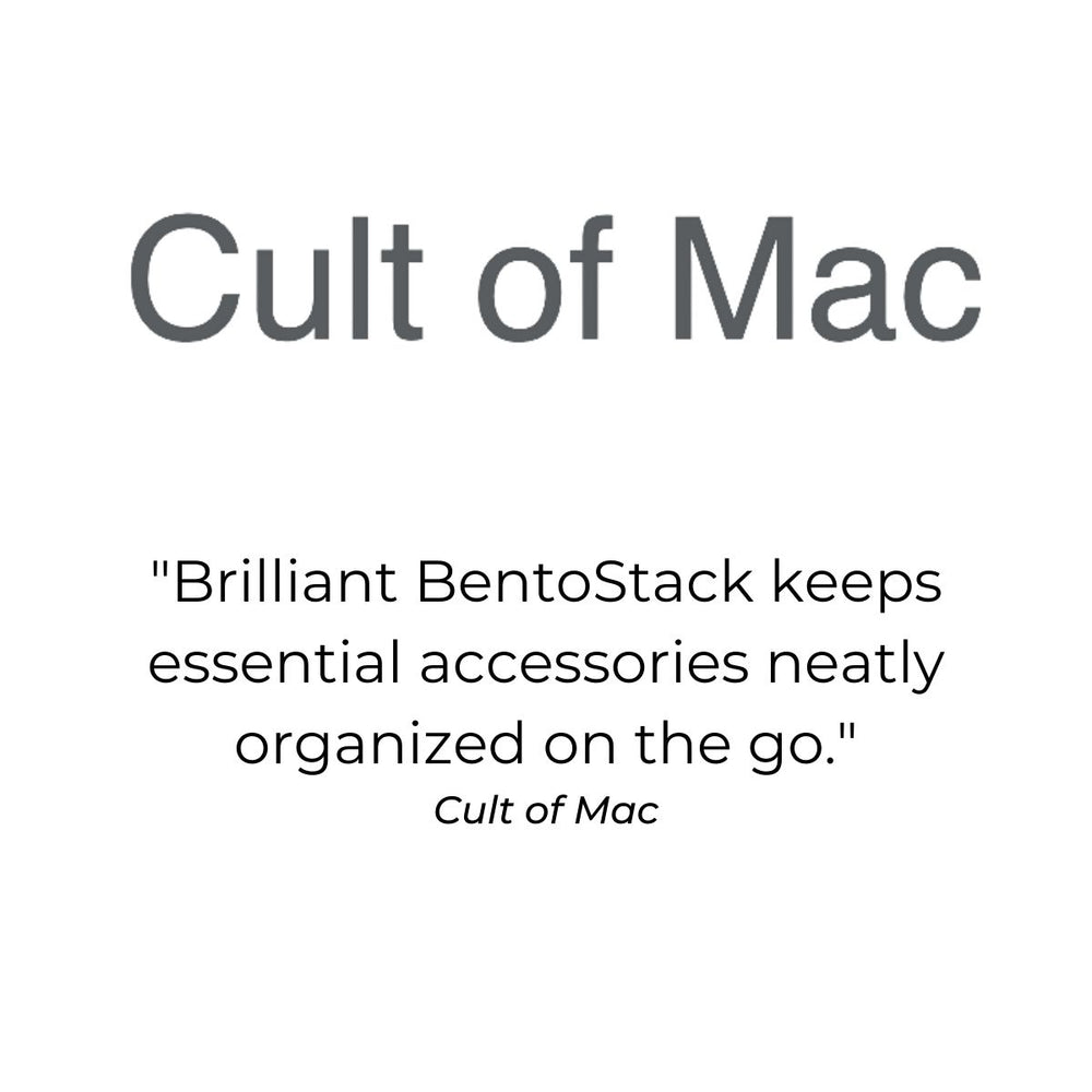 Cult of Mac testimonial of the Function101 BentoStack tech accessory organizer.
