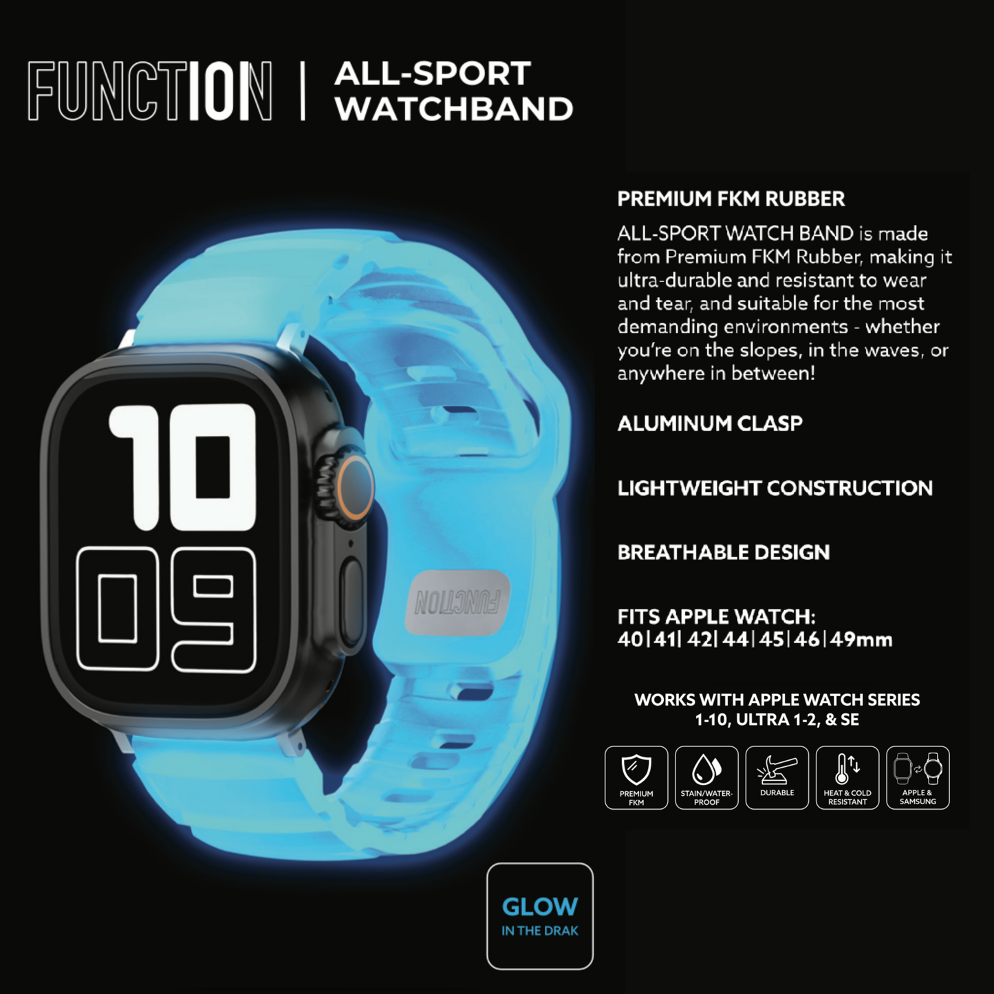 ALL-SPORT GLOW APPLE WATCH BAND