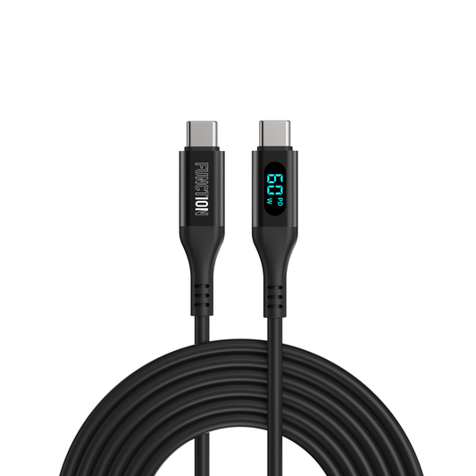 60W SMART CABLE USB-C TO USB-C WITH DIGITAL DISPLAY (1.5M)