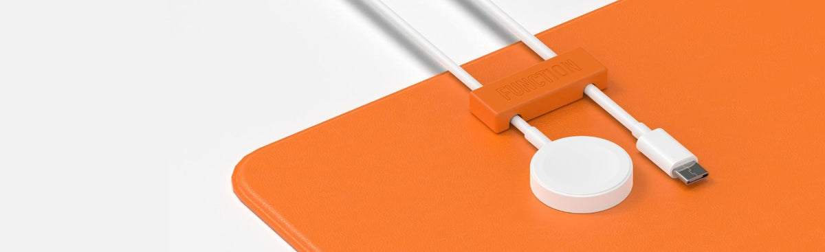 WorkPad desk mat with magnetic cable manager