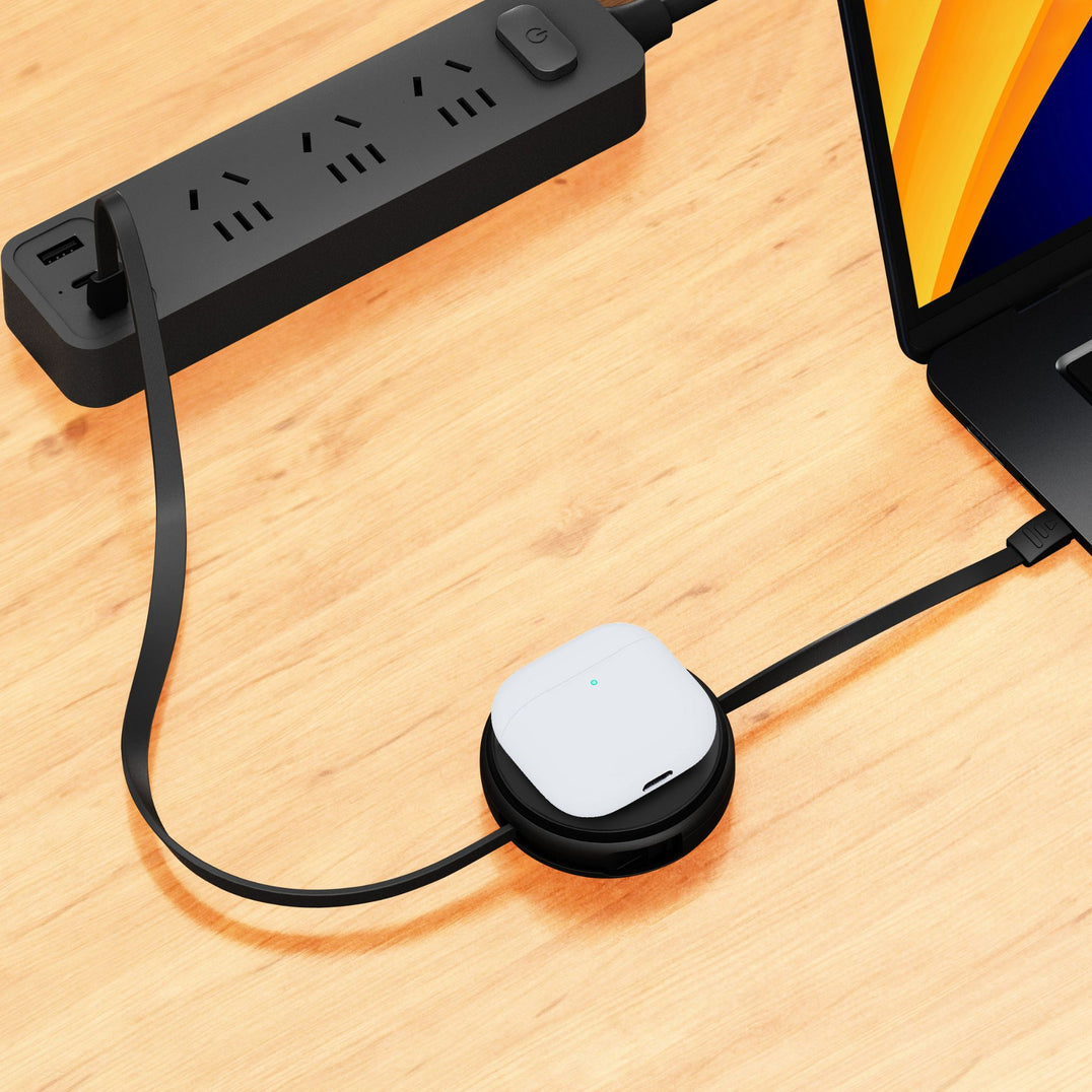 2-IN-1 RETRACTABLE CABLE WITH WIRELESS CHARGER