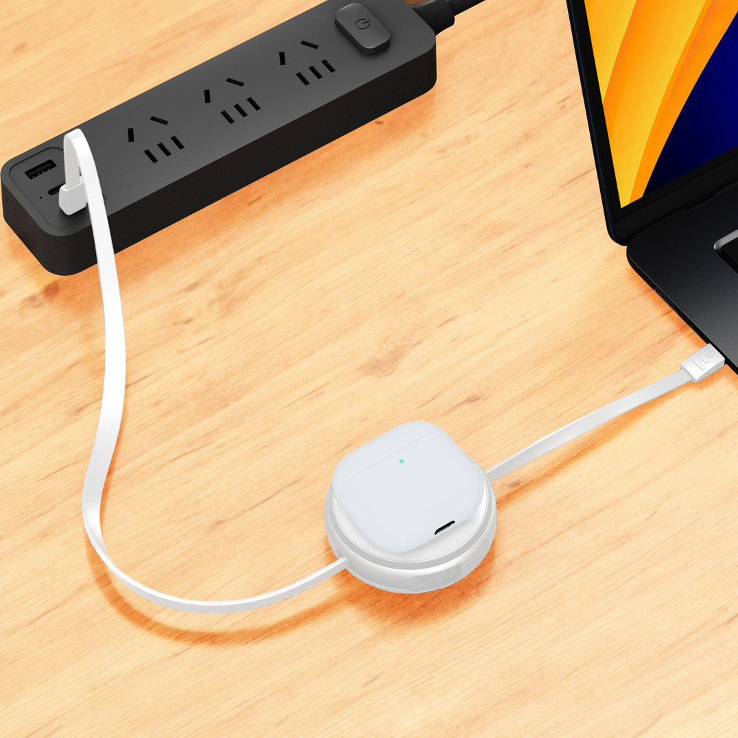 2-IN-1 RETRACTABLE CABLE WITH WIRELESS CHARGER