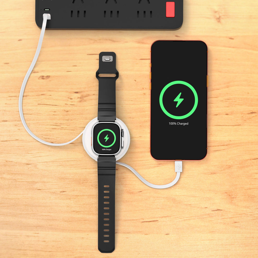 2-IN-1 RETRACTABLE CABLE WITH WIRELESS CHARGER