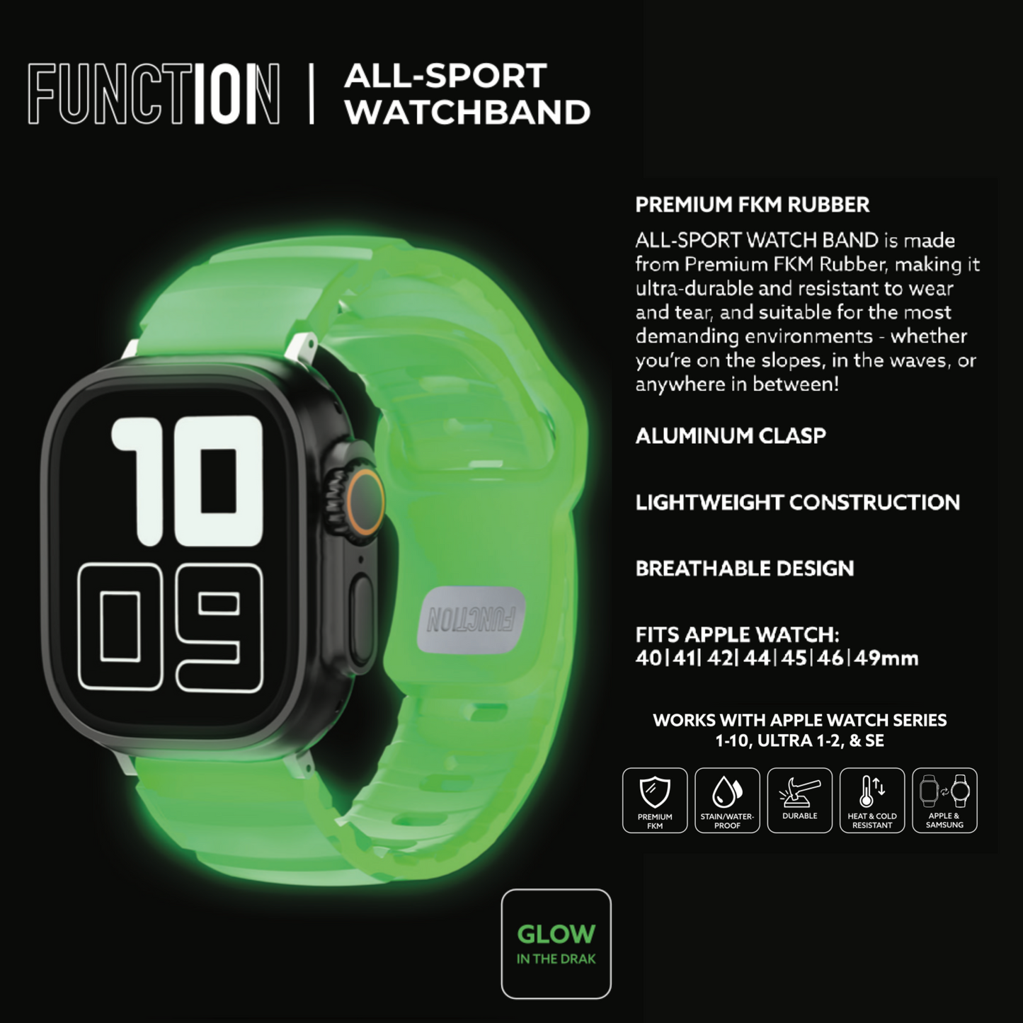 ALL-SPORT GLOW APPLE WATCH BAND