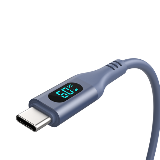 60W SMART CABLE USB-C TO USB-C WITH DIGITAL DISPLAY (1.5M)