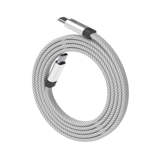 NEAT CABLE - MAGNETICALLY ORGANIZING CHARGE CABLE (1M SILVER USB-C TO USB-C) (B2B)