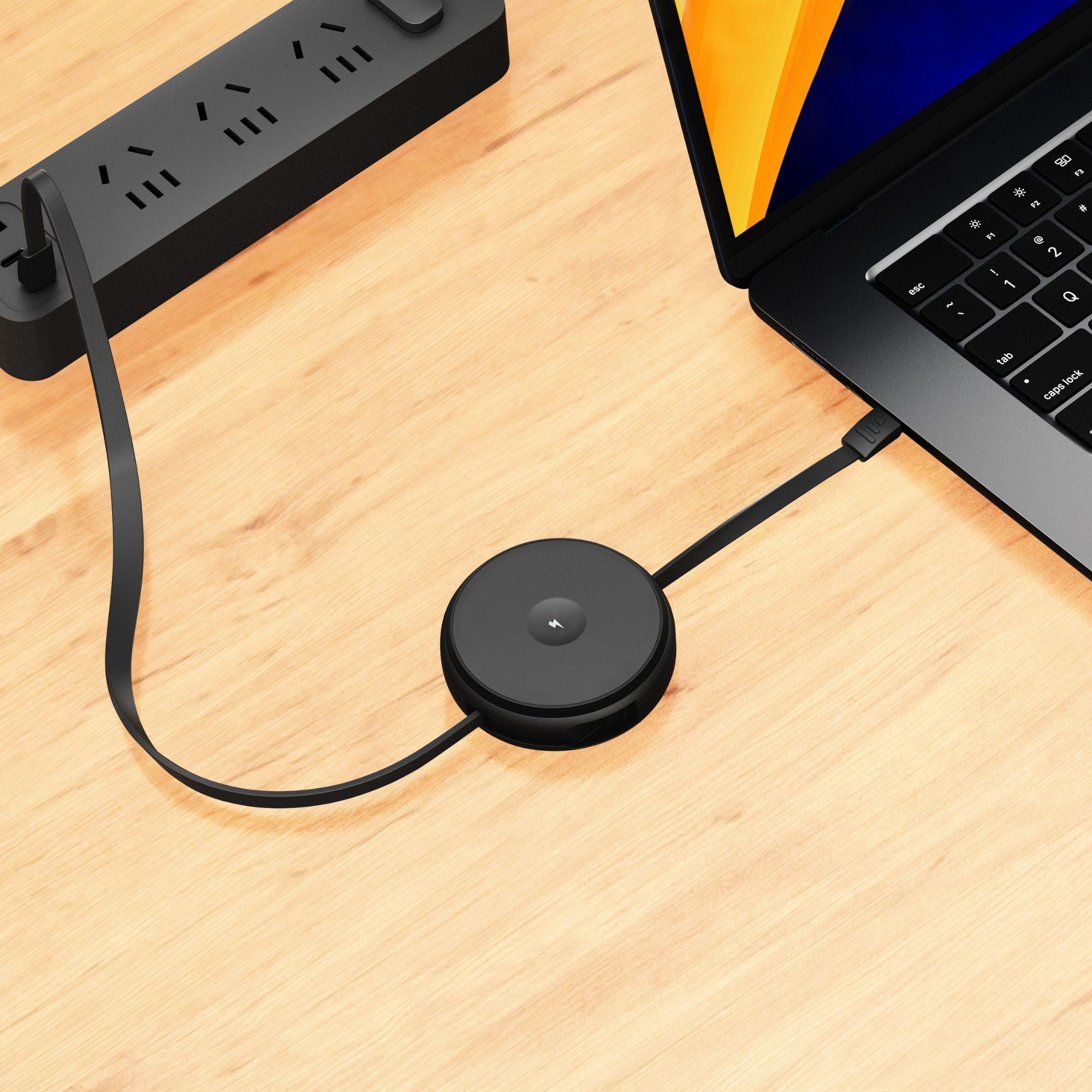 2-IN-1 RETRACTABLE CABLE WITH WIRELESS CHARGER
