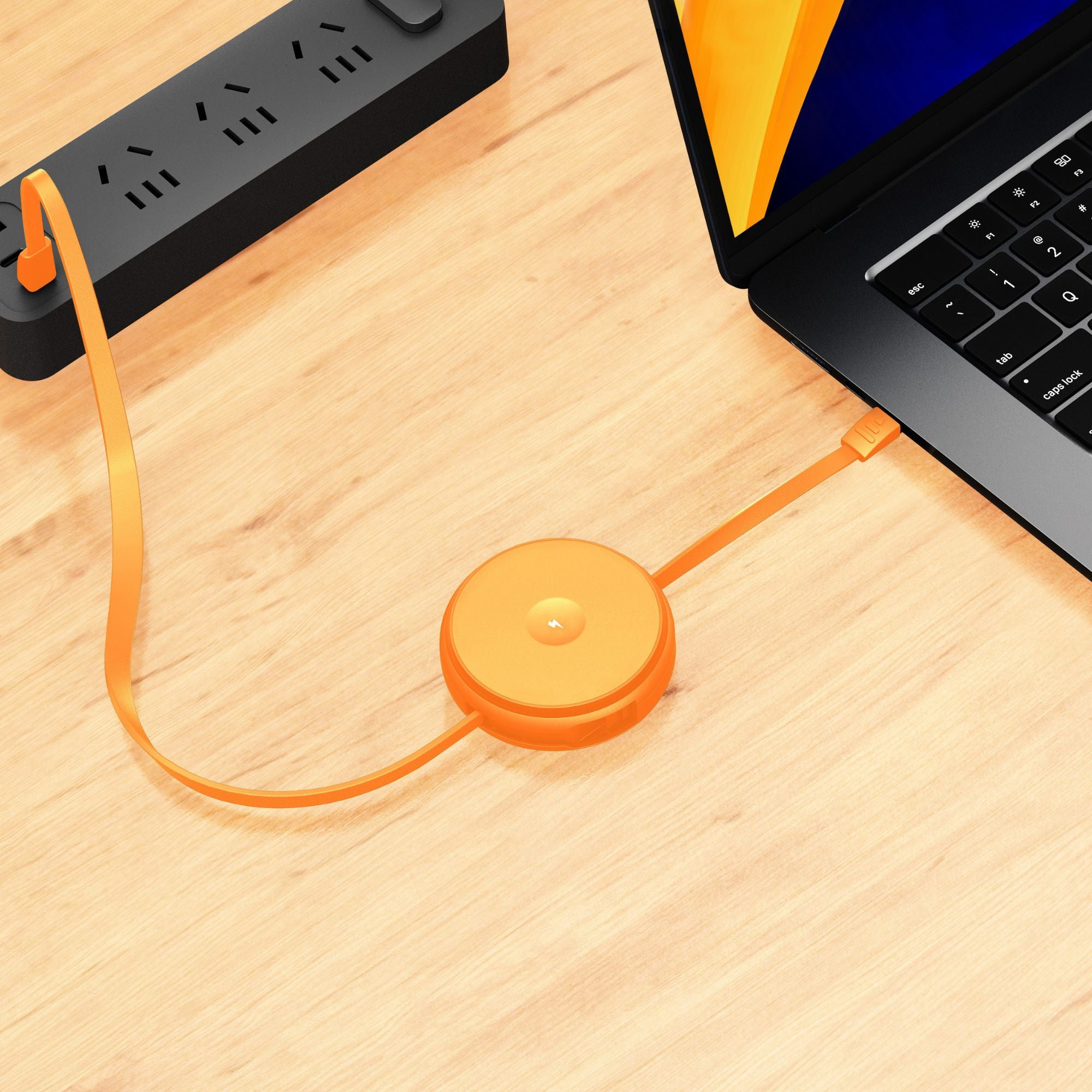 2-IN-1 RETRACTABLE CABLE WITH WIRELESS CHARGER