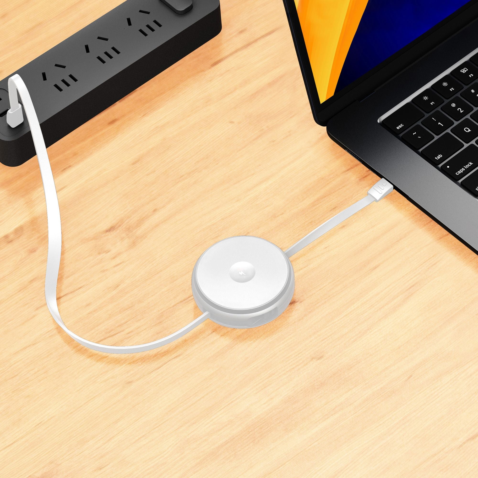 2-IN-1 RETRACTABLE CABLE WITH WIRELESS CHARGER