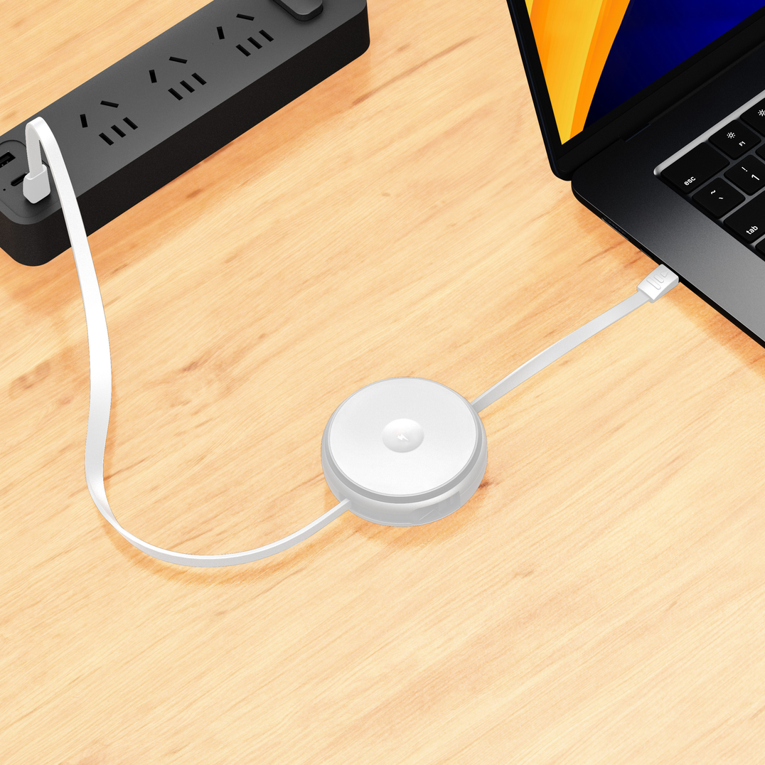 2-IN-1 RETRACTABLE CABLE WITH WIRELESS CHARGER