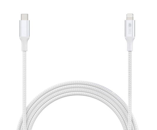 ESSENTIAL  APPLE MFI CHARGE CABLE - (USB-C TO LIGHTNING) - WHITE